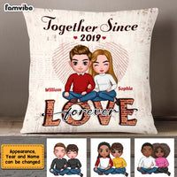 Personalized Together Since Love Forever Couple Pillow 22578 thumb 1