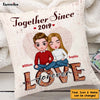 Personalized Together Since Love Forever Couple Pillow 22578 1