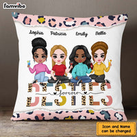 Personalized Cheetah Sisters Forever Friendship Pillow DB192 58O47 thumb 1