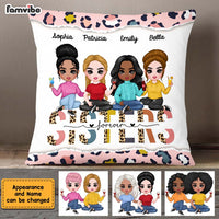 Personalized Cheetah Sisters Forever Friendship Pillow DB192 58O47 thumb 1