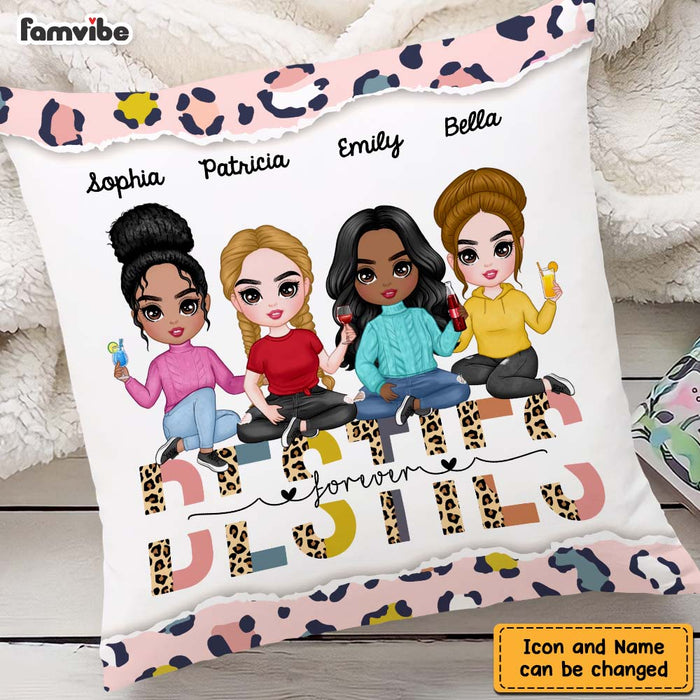 Personalized Cheetah Sisters Forever Friendship Pillow DB192 58O47 1