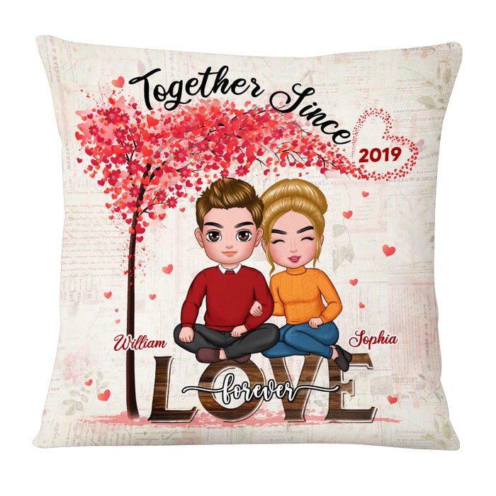 Personalized Couple Gift Together Since Love Forever Pillow DB191 30O53 1