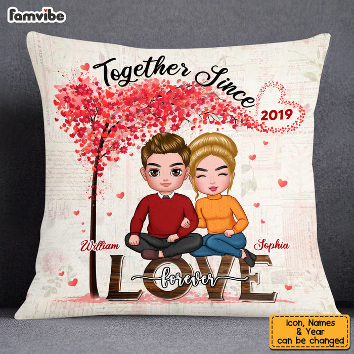 Personalized Couple Gift Together Since Love Forever Pillow DB191 30O53 1