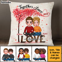 Personalized Couple Gift Together Since Love Forever Pillow DB191 30O53 thumb 1