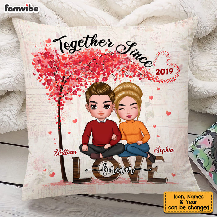 Personalized Couple Gift Together Since Love Forever Pillow DB191 30O53 1