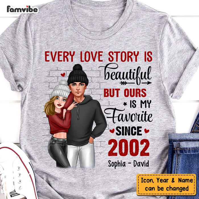 Personalized Gift For Couple Every Love Story Is Beautiful Shirt - Hoodie - Sweatshirt DB221 30O47 1
