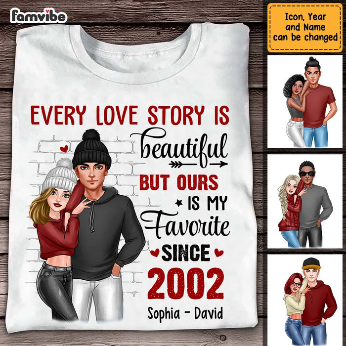 Personalized Gift For Couple Every Love Story Is Beautiful Shirt - Hoodie - Sweatshirt DB221 30O47 1