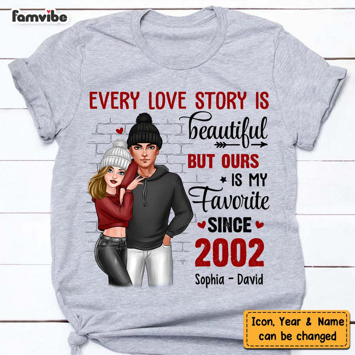 Personalized Gift For Couple Every Love Story Is Beautiful Shirt - Hoodie - Sweatshirt DB221 30O47 1