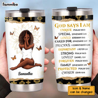 Personalized Gift For Daughter God Says I Am Steel Tumbler DB192 30O58 thumb 1