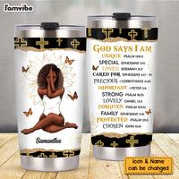 Personalized Gift For Daughter God Says I Am Steel Tumbler DB192 30O58 thumb 1