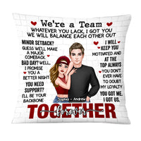 Personalized Gift For Couple We Are A Team Pillow DB211 30O58 thumb 1