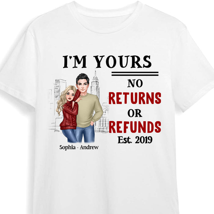 Personalized Im Yours No ReTurns Or Refunds Couple Shirt - Hoodie - Sweatshirt DB221 85O58 1