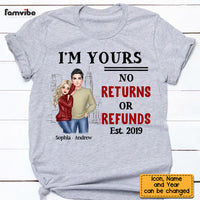 Personalized Im Yours No ReTurns Or Refunds Couple Shirt - Hoodie - Sweatshirt DB221 85O58 thumb 1