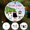 Personalized Joy Peace Purrs Cat Christmas  Ornament OB223 30O57 1