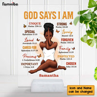 Personalized Gift For Daughter Bible Verses God Says I Am Acrylic Plaque 22601 thumb 1