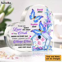 Personalized Butterfly Loss Of Mom Dad Sympathy Memorial Bereavement Gifts Acrylic Plaque DB211 58O47 thumb 1