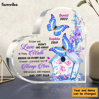Personalized Butterfly Loss Of Mom Dad Sympathy Memorial Bereavement Gifts Acrylic Plaque DB211 58O47 thumb 1