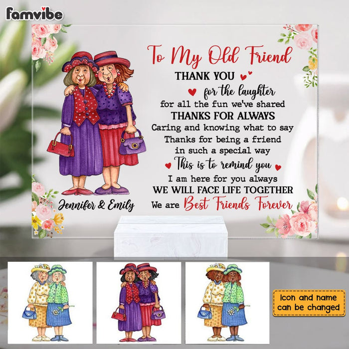 Personalized Friendship Sisters To My Friend Thank You For The Laughter Acrylic Plaque 22610 1