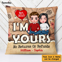 Personalized Couple I'm Yours No Returns Or Refunds Pillow DB211 32O47 thumb 1