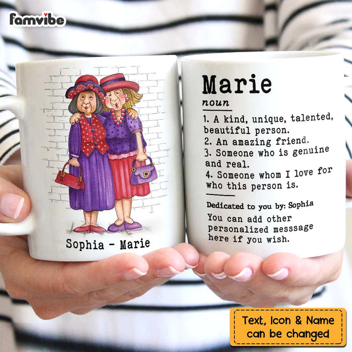 Personalized Sisters Friend Definition Friendship Love Message Mug DB241 58O47 1