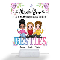 Personalized Thank You For Being My Unbiological Sister Friends Acrylic Plaque 22615 thumb 1