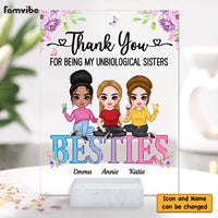 Personalized Thank You For Being My Unbiological Sister Friends Acrylic Plaque 22615 thumb 1