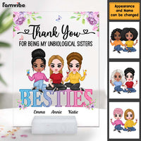 Personalized Thank You For Being My Unbiological Sister Friends Acrylic Plaque 22615 thumb 1