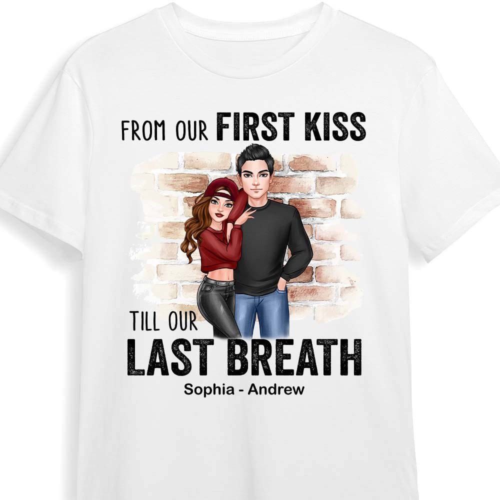Personalized Couple From Our First Kiss Shirt DB241 30O58 Primary Mockup