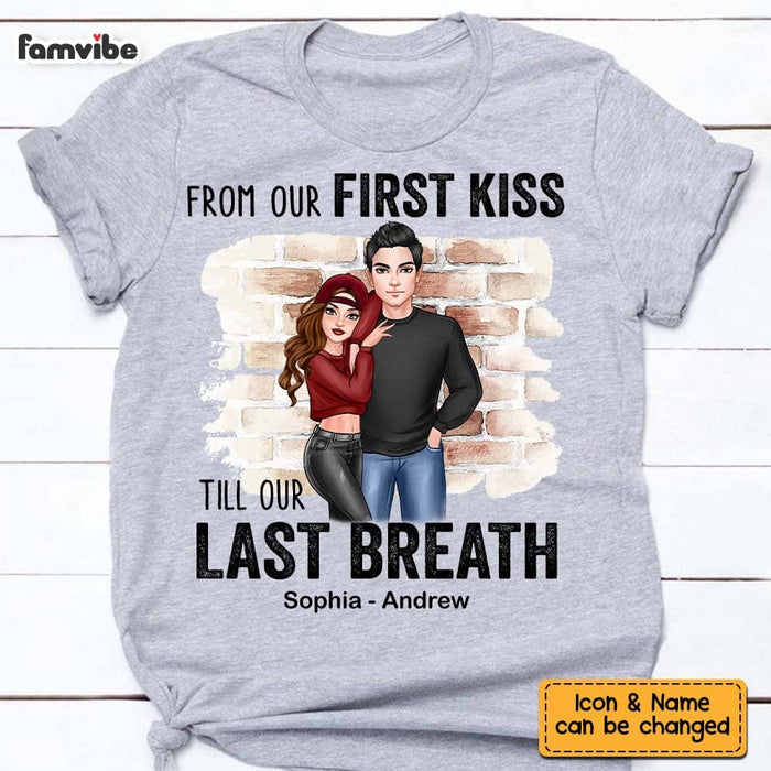 Personalized Couple From Our First Kiss Shirt - Hoodie - Sweatshirt DB241 30O58 1
