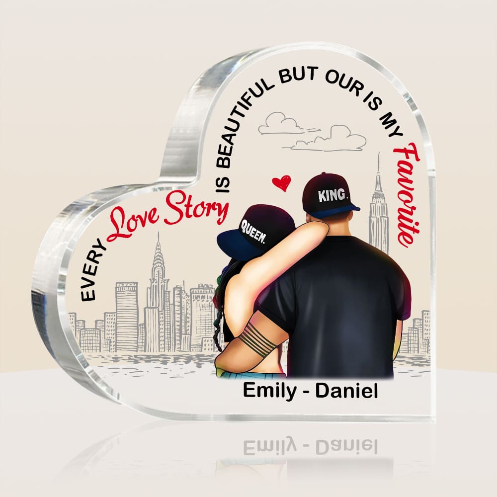 Personalized Couple Every Love Story Is Beautiful Acrylic Plaque 22633 Primary Mockup