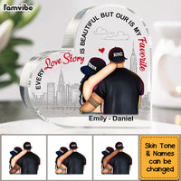 Personalized Couple Every Love Story Is Beautiful Acrylic Plaque 22633 thumb 1