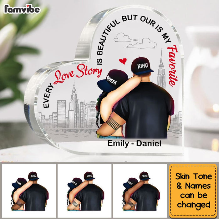 Personalized Couple Every Love Story Is Beautiful Acrylic Plaque 22633 1
