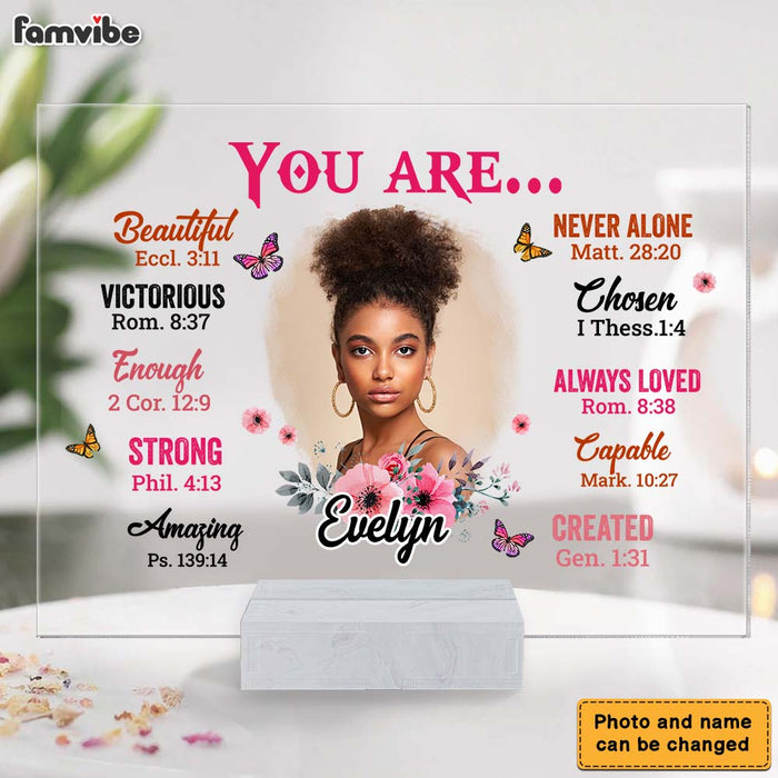 Personalized Bible Verse You Are Photo Acrylic Plaque 22638 1