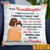 Personalized Granddaughter Hug This Pillow DB241 85O47 thumb 1