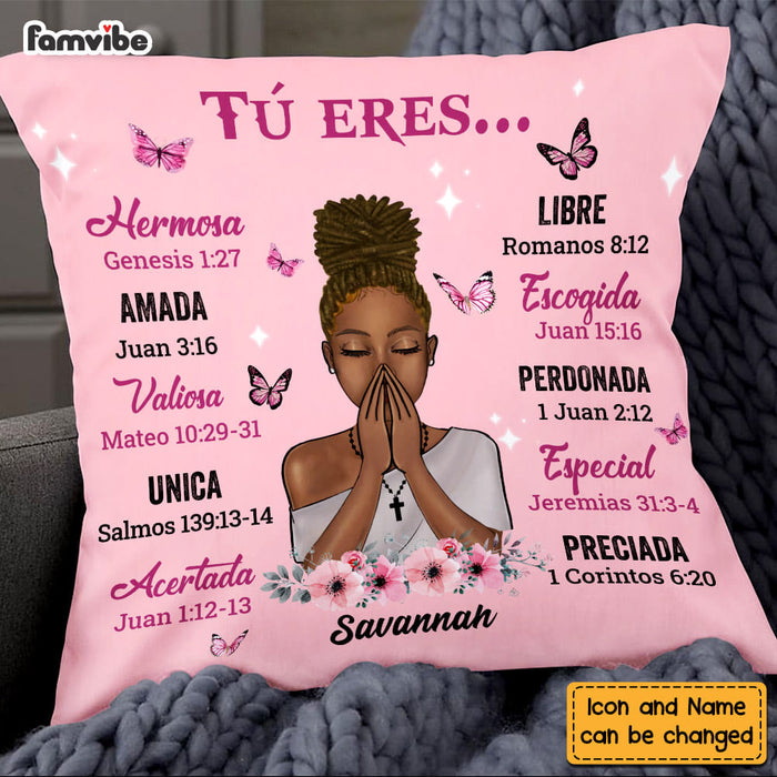 Personalized Gift For Daughter Spanish Bible Verses You Are Pillow DB233 30O58 1