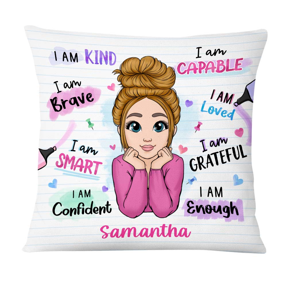 Personalized I Am Kind I Am Smart Pillow DB232 32O47 Primary Mockup