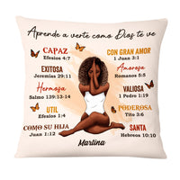 Personalized God Says I Am Spanish Bible Verses Pillow DB234 30O58 thumb 1
