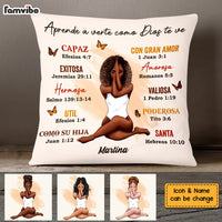 Personalized God Says I Am Spanish Bible Verses Pillow DB234 30O58 thumb 1