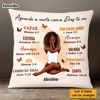Personalized God Says I Am Spanish Bible Verses Pillow DB234 30O58 thumb 1