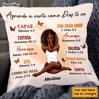 Personalized God Says I Am Spanish Bible Verses Pillow DB234 30O58 thumb 1