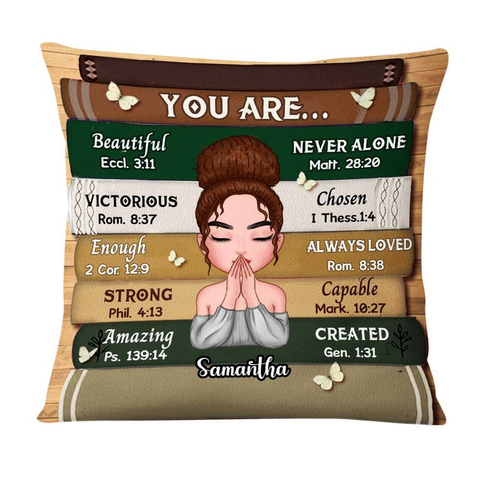 Personalized You Are Bible Verse Pillow 22654 1