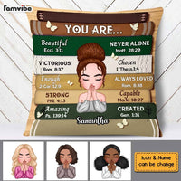 Personalized You Are Bible Verse Pillow 22654 thumb 1