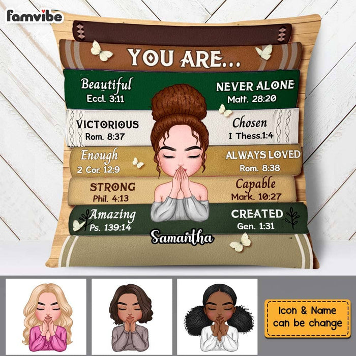 Personalized You Are Bible Verse Pillow 22654 1