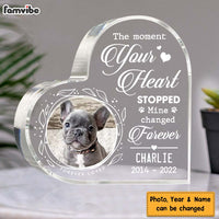 Personalized The Moment Your Heart Stopped Pet Photo Memorial Acrylic Plaque DB241 32O47 thumb 1