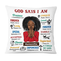Personalized Daughter God Says I Am Bible Verses Pillow DB233 30O47 thumb 1