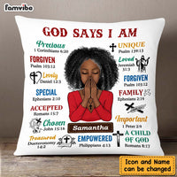 Personalized Daughter God Says I Am Bible Verses Pillow DB233 30O47 thumb 1
