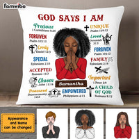 Personalized Daughter God Says I Am Bible Verses Pillow DB233 30O47 thumb 1