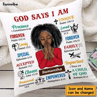 Personalized Daughter God Says I Am Bible Verses Pillow DB233 30O47 thumb 1