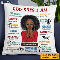 Personalized Daughter God Says I Am Bible Verses Pillow DB233 30O47 thumb 1