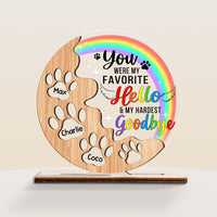 Personalized Dog Memo Favorite Hello Hardest Goodbye Plaque SB75 30O53 thumb 1